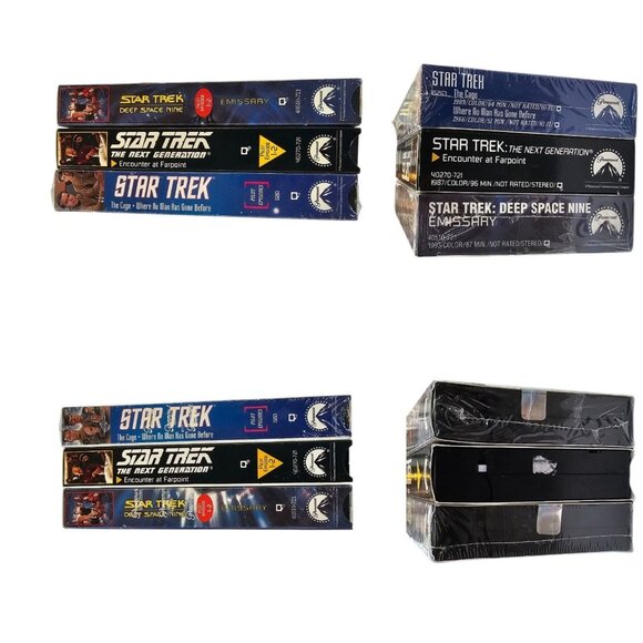 Star Trek The Beginnings Original Next Generation Deep Space Nine 3 VHS Tape Set - Picture 10 of 12